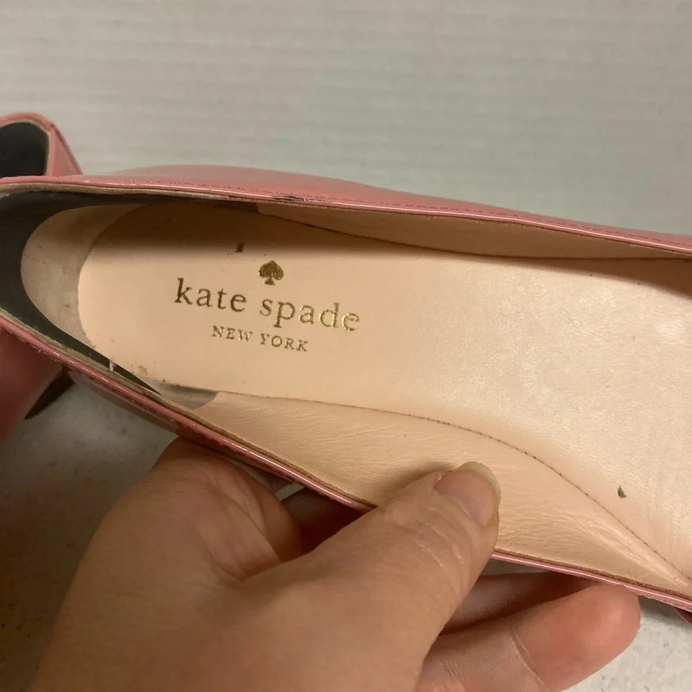 Kate Spade Pink Nancy Bow Flat 6 1/2